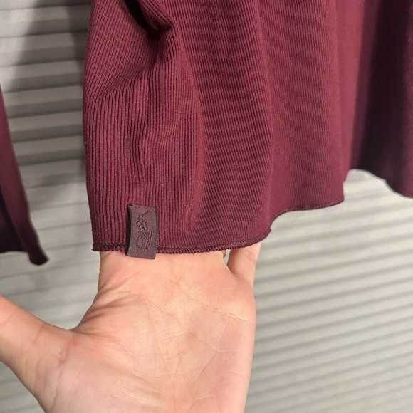 Polo Ralph Lauren maroon ribbed turtleneck soft, thick material J-3 - Picture 3 of 10